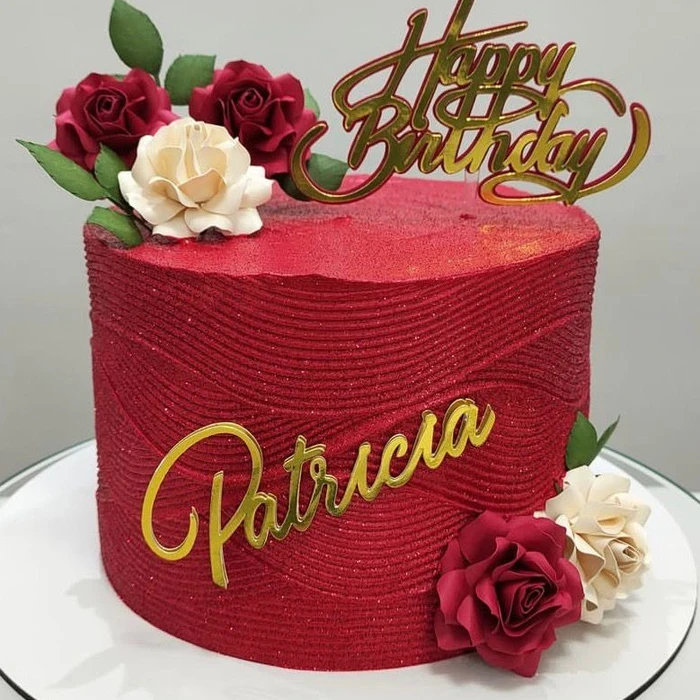 Topo de bolo artesanal personalizado para festa de aniversário